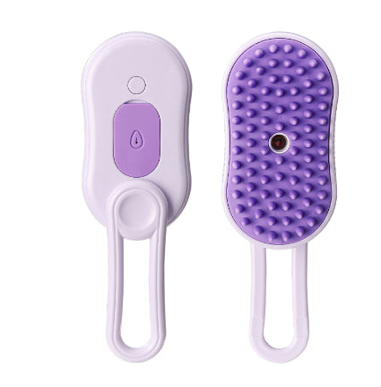 Electric Steam Spray Pet Grooming Brush – 3-in-1 Cat & Dog Massage Deshedding Comb